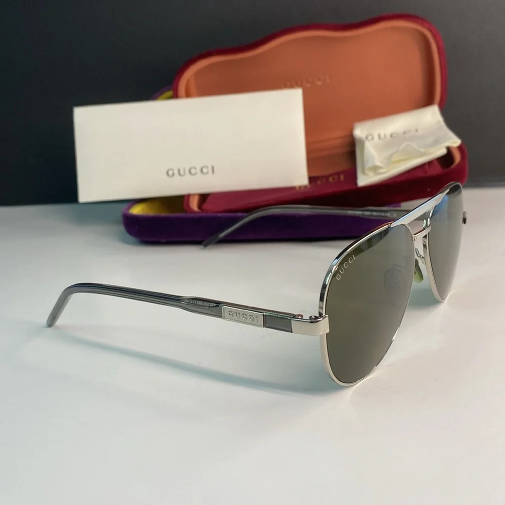New Authentic GG1163s 002 aviator Gucci sunglass